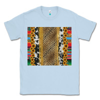 Dusty Blue western serape cowhide Classic Tee - Jasminsmagicworld