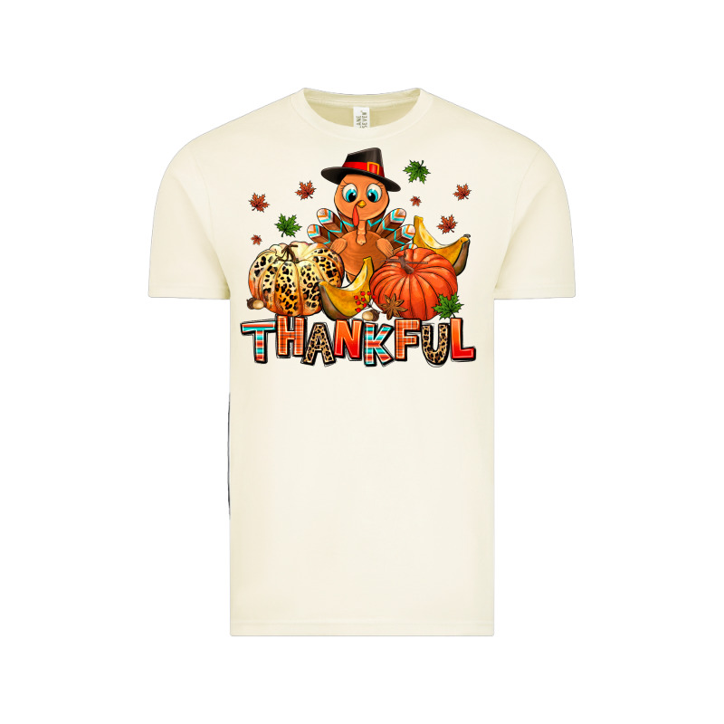 Thankful Pumpkins And Turkey Vintage Tee by AdoDesignShop | Teevron