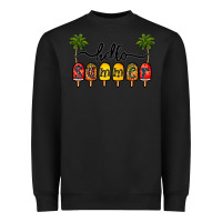 Black 1hello summer Heavyweight Sweatshirt - CowhideDigitalArt