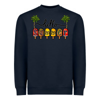 Navy 1hello summer Heavyweight Sweatshirt - CowhideDigitalArt