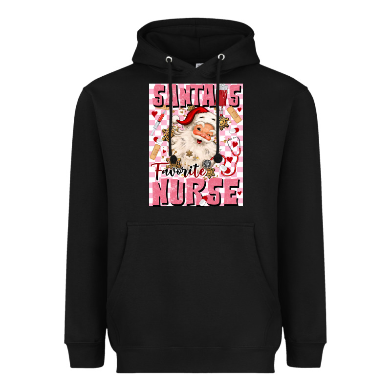 Santas Favorite Nurse Heavyweight Hoodie by MaliasSmallBusiness | Teevron