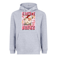 Heather Grey santas favorite nurse Heavyweight Hoodie - MaliasSmallBusiness