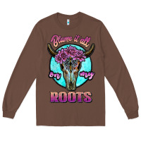 Chestnut blame it all on my roots white Long Sleeve Tee - JahusDesignShop