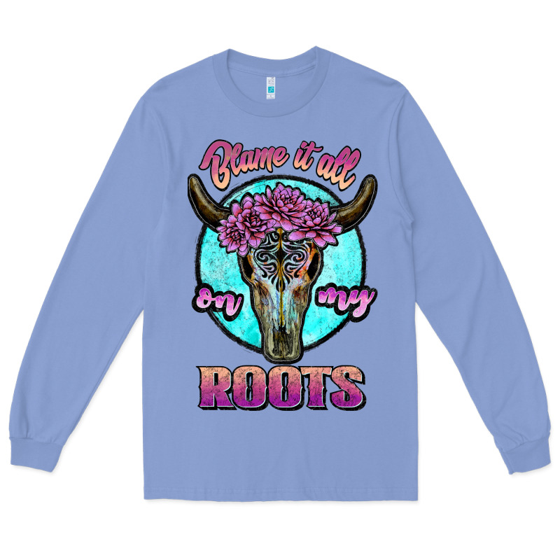 Blame It All On My Roots White Long Sleeve Tee by JahusDesignShop | Teevron