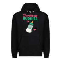 Black drinking buddies baby bottle Premium Hoodie - Jasminsmagicworld