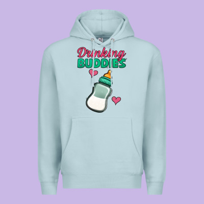 Drinking Buddies Baby Bottle Premium Hoodie Designed By Jasminsmagicworld