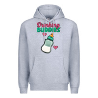 Heather Grey drinking buddies baby bottle Premium Hoodie - Jasminsmagicworld