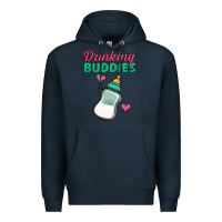 Navy drinking buddies baby bottle Premium Hoodie - Jasminsmagicworld