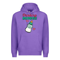 Purple drinking buddies baby bottle Premium Hoodie - Jasminsmagicworld