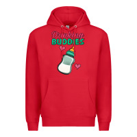 Red drinking buddies baby bottle Premium Hoodie - Jasminsmagicworld