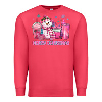 Cardinal merry christmas snowman coffee cups Premium Sweatshirt - MaliasSmallBusiness