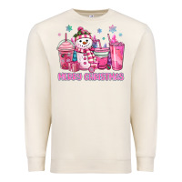 Sandshell merry christmas snowman coffee cups Premium Sweatshirt - MaliasSmallBusiness