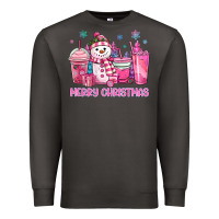 Smoke merry christmas snowman coffee cups Premium Sweatshirt - MaliasSmallBusiness