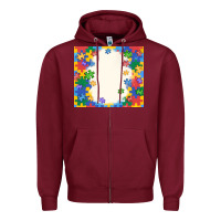 Burgundy autism Zipper Hoodie - MaliasSmallBusiness