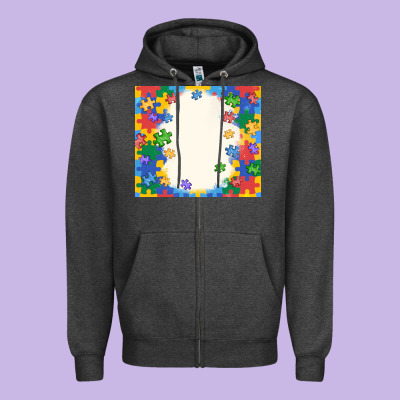 Autism Zipper Hoodie Designed By Maliassmallbusiness