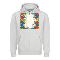 Dove Grey autism Zipper Hoodie - MaliasSmallBusiness