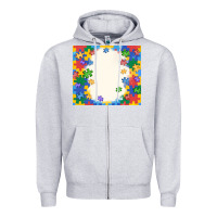 Heather Grey autism Zipper Hoodie - MaliasSmallBusiness