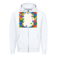 White autism Zipper Hoodie - MaliasSmallBusiness