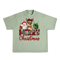 Oil Green merry christmas chihuahua Urban Heavy Tee - JahusDesignShop