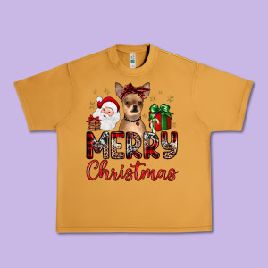 Merry Christmas Chihuahua Urban Heavy Tee Designed By Jahusdesignshop