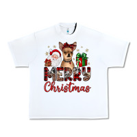 White merry christmas chihuahua Urban Heavy Tee - JahusDesignShop