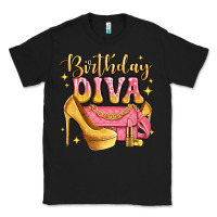 Black birthday diva pink and gold glitter Classic Tee - LillyAllenDesigns