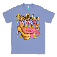 Colony Blue birthday diva pink and gold glitter Classic Tee - LillyAllenDesigns