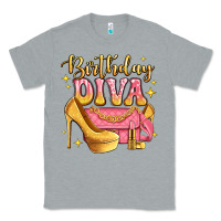 Heather Grey birthday diva pink and gold glitter Classic Tee - LillyAllenDesigns