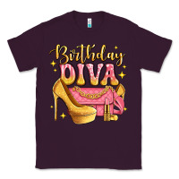Plum birthday diva pink and gold glitter Classic Tee - LillyAllenDesigns