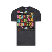 Vintage Black customized teacher dear tiny human behind me back Vintage Tee - JahusDesignShop