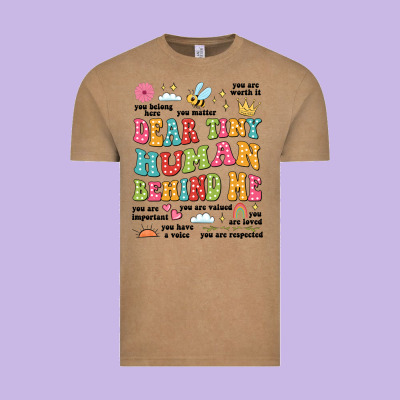 Customized Teacher Dear Tiny Human Behind Me Back Vintage Tee Designed By Jahusdesignshop