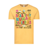 Vintage Mustard customized teacher dear tiny human behind me back Vintage Tee - JahusDesignShop