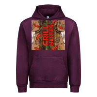 Mauve Wine grill master with bull skull Urban Hoodie - TumblerDesignByShophia