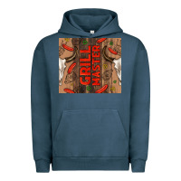 Pigment Midnight Navy grill master with bull skull Urban Hoodie - TumblerDesignByShophia
