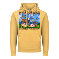 Vintage Mustard America farm animals truck 20oz skinny tumbler Vintage Hoodie - Neo Western