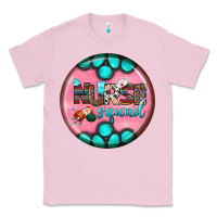 Bubblegum Pink nurse round earrings 3 Classic Tee - BundleAndBundleShop