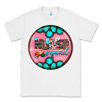 White nurse round earrings 3 Classic Tee - BundleAndBundleShop