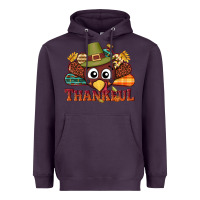 Plum western thankful thanksgiving turkey Heavyweight Hoodie - NancyCooperArtShop