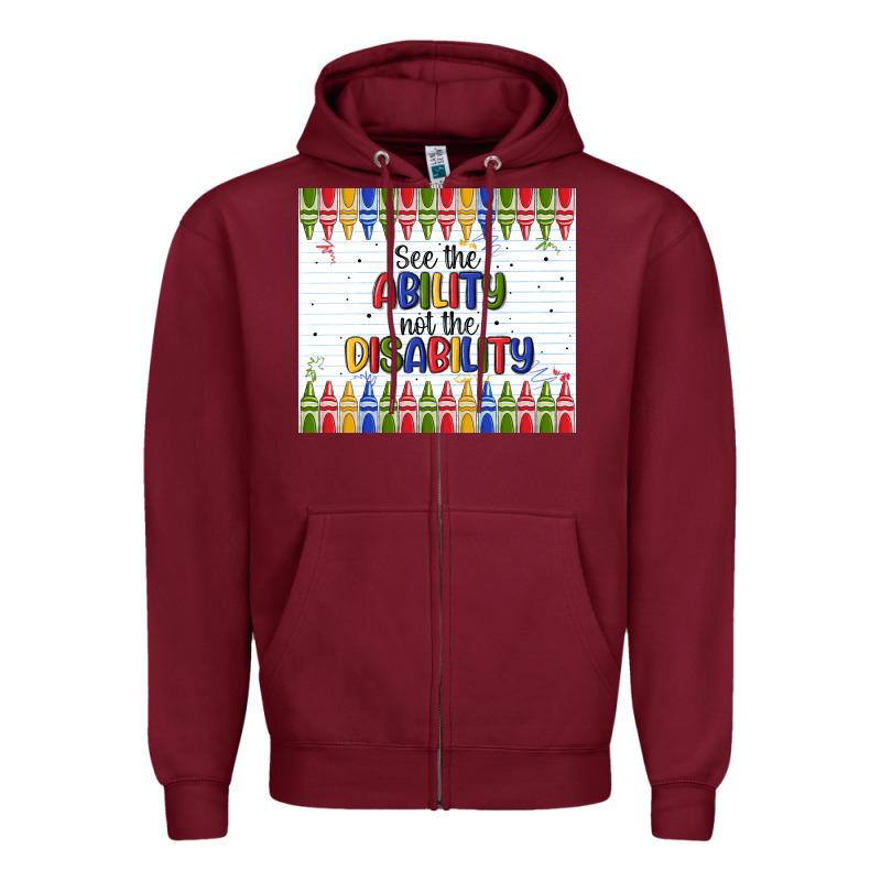 See The Ability Not The Disability Zipper Hoodie by MaliasSmallBusiness | Teevron