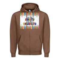 Chestnut see the ability not the disability Zipper Hoodie - MaliasSmallBusiness