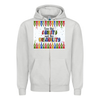 Dove Grey see the ability not the disability Zipper Hoodie - MaliasSmallBusiness