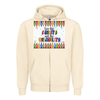 Sandshell see the ability not the disability Zipper Hoodie - MaliasSmallBusiness