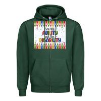 Sports Green see the ability not the disability Zipper Hoodie - MaliasSmallBusiness