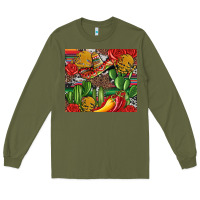 Army Green mexican cacti Long Sleeve Tee - Artiststas