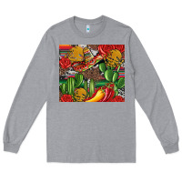 Heather Grey mexican cacti Long Sleeve Tee - Artiststas