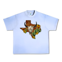 Bull Skull Texas Map Western Urban Heavy Tee | Teevron