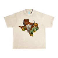 Sandshell bull skull texas map western Urban Heavy Tee - BarkalooDesign