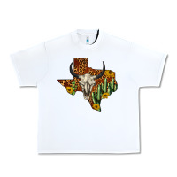 White bull skull texas map western Urban Heavy Tee - BarkalooDesign