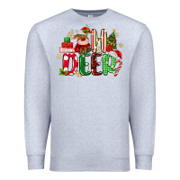 Heather Grey oh deer reindeer Premium Sweatshirt - MaliasSmallBusiness