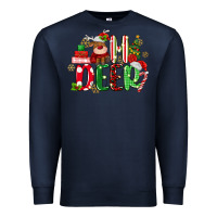 Navy oh deer reindeer Premium Sweatshirt - MaliasSmallBusiness